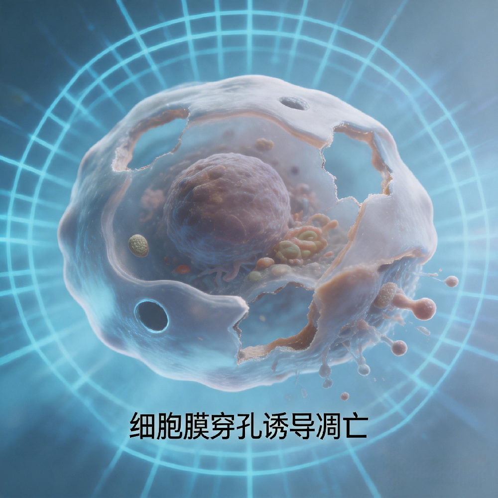 jimeng-2026-04-28-1387-纳米刀消灭肿瘤的演示图：利用探针在消融区域内或周边产生一系列微妙级的高压脉冲。这....png